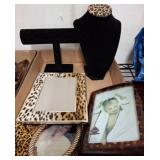 Leopard Print Frames and Jewelry Display Stands