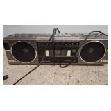 Sears Dual Cassette Boombox Made in Korea has crac