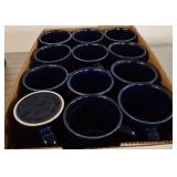 Blue Ceramic Mugs with Maker