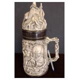 Ceramic Tankard with Wizard and Mythical Designs