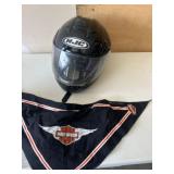 HJC Motorcycle Helmet and Harley-Davidson Bandana