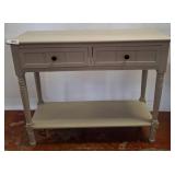 Two-Drawer Console Table With Lower Shelf