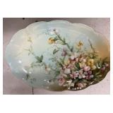 Hand-Painted Porcelain Floral Serving Tray