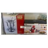 Martha Stewart Fondue Set and GDL Cheese Grater