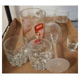 Glassware Including Pitcher and Glasses