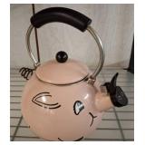 Pink Animal Face Metallic Tea Kettle