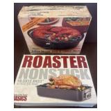 Electric Grill and Nonstick Roaster Set