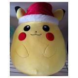 Pokemon Pikachu Squishmallow with Santa Hat