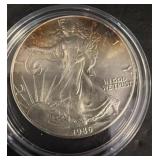1986 American Silver Eagle Coin in Capsule