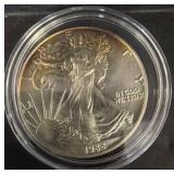 1988 Silver American Eagle Coin in Case
