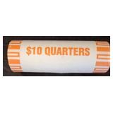 Roll of $10 in U.S. Quarters