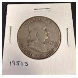 1951-S Franklin Half Dollar Coin