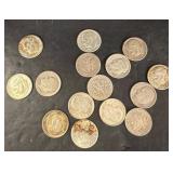 15 Silver Roosevelt Dimes Assortment