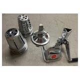 Metal Hand-Crank Rotary Grater with Attachments