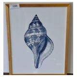 Framed Shell Print with Gold-Tone Frame, 17x21