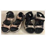 Two Pairs of Ecco Sandals, Size 39