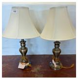 Metal Table Lamps with Fabric Shades