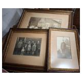Framed Sepia Photographs in Gilt Frames