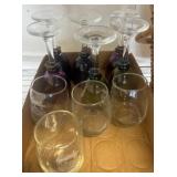 Glassware with Colored Stemware