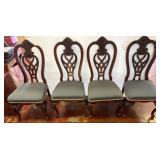 Wood Dining Chairs with Carved Backs