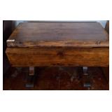 Rectangular Wood Table on Pedestal Legs