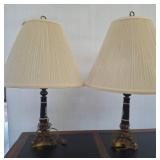 Table Lamps With Relief Decoration, 26in