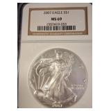 2007 American Silver Eagle MS69 by NGC