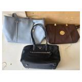 Three Handbags by Various Brands