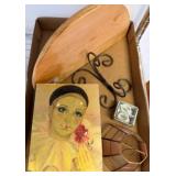 Lot: Decor Items, Stained Glass, and More