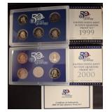1999 and 2000 U.S. Mint State Quarters Proof Sets