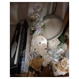 Wedding Decor Lot With Cake Knife & Teddy Bears