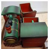 Wooden Christmas Train Decoration Set