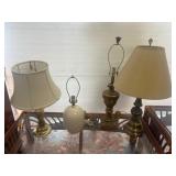 Four Table Lamps with Varied Designs