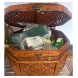 Wicker Basket with Assorted Fragrance Items