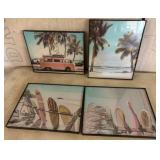Framed Beach-Themed Wall Art Prints