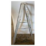 Metal Folding Step Ladder with Paint Marks