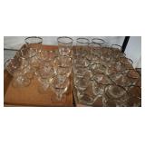 Glassware Set with Silver-Trimmed Edges