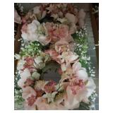 Floral Wreath With Pink and White Flowers