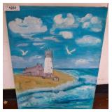 Painting of Cape Henlopen Lighthouse, Signed