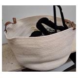 Woven Storage Basket with Assorted Hangers