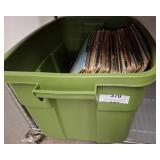 Vinyl Records in Plastic Bin