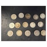 15 Roosevelt silver dimes