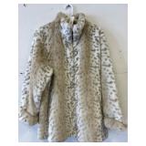 Leopard Print Faux Fur Coat