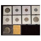 Foreign Coins in Holders, Incl. Silver Coin