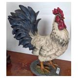 Painted Rooster Figurine With Textured Details