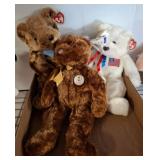 Three Ty Beanie Baby Teddy Bears