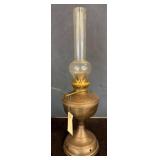 Metal Oil Lamp with Chimney and Key Detail