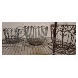 Metal Wirework Planters in Varied Shapes