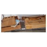 Wood Trash Bin with Storage Drawer Components