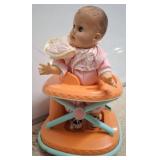 Plastic Doll Walker with Two Dolls